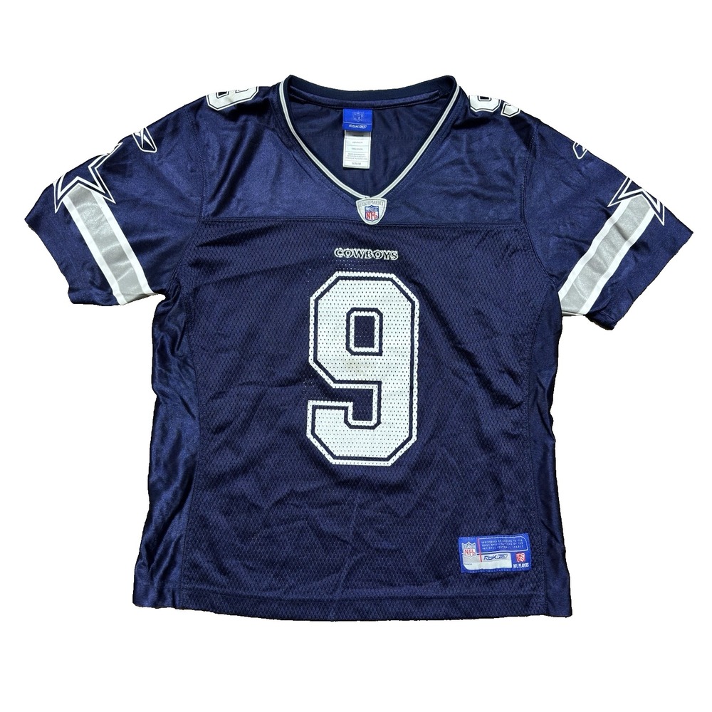 Dallas Cowboys Jersey Women's Med Blue NFL Football Reebok Tony Romo #9 Vintage